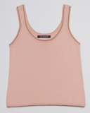 Vera Double Scoop Tank Top - Premium Cotton, Silk & Cashmere Blend for Ultimate Comfort