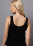 Vera Double Scoop Tank Top - Premium Cotton, Silk & Cashmere Blend for Ultimate Comfort