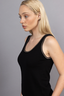 Vera Double Scoop Tank Top - Premium Cotton, Silk & Cashmere Blend for Ultimate Comfort