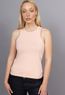 Cora Crew Cotton Silk Cashmere Racer Tank – Soft, Luxurious & Breathable Essential