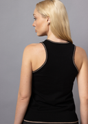 Cora Crew Cotton Silk Cashmere Racer Tank – Soft, Luxurious & Breathable Essential