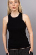 Cora Crew Cotton Silk Cashmere Racer Tank – Soft, Luxurious & Breathable Essential